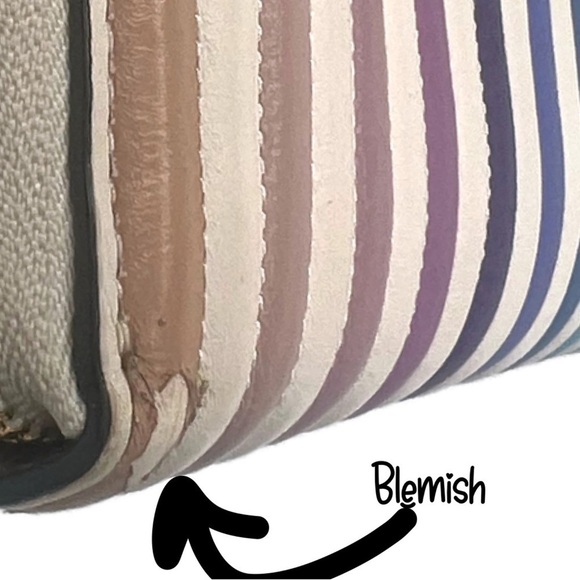 COACH RAINBOW MEDIUM ZIP AROUND WALLET WITH OMBRE QUILTING (COACH 91197) - Picture 8 of 8